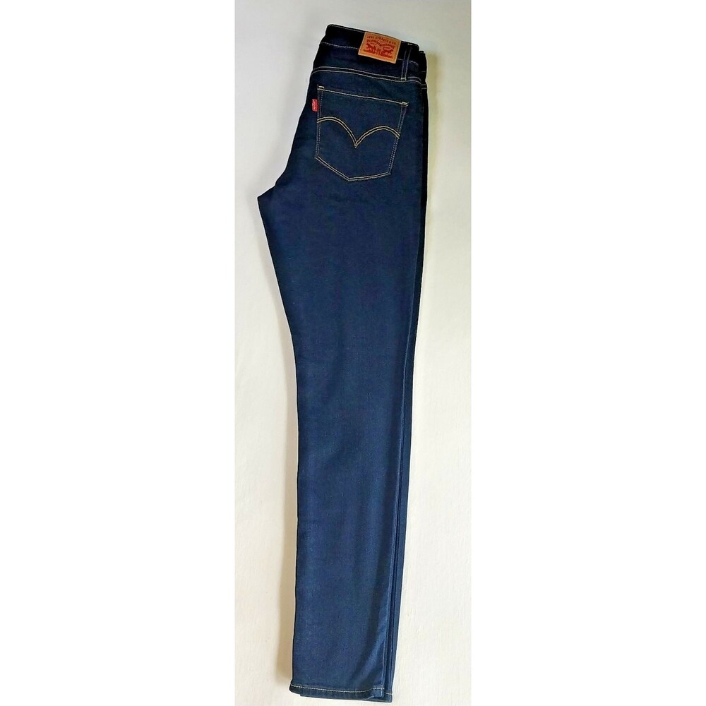 Levis 721 Womens  High Rise Skinny Jeans 29x30 Dark Wash Blue Stretch Denim